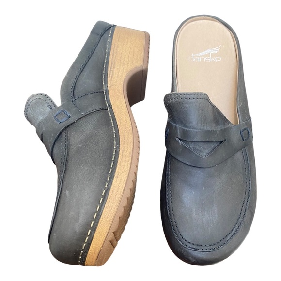 Dansko New Women's Bel Mule Clog Black Leather size 38 - Picture 7 of 13